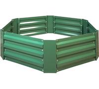 St Helens Home and Garden Metal Raised Garden Bed, Hexagon Shape, Anti Rust Coating, Easy Assemble For Vegetables, Fruits, Herbs and Flowers in Green
