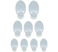 St Helens Home and Garden Self Adhesive Oval Plastic Hooks Bracket for Use in Kitchen, Bathroom for Hanging Christmas Decorations, Towles and Aprons with Strong Glue Pack of 9 Assorted Sizes
