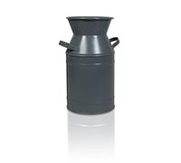 St Helens Home and Garden Vintage Decorative Metal Milk Churn Planter Plant Pot 19cm For Indoor and Out Door Use Garden Decor in Grey