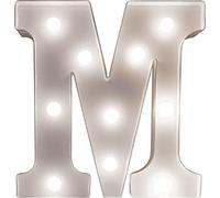 St Helens Home & Garden Battery Operated 3D LED Letter Light - Perfect for use as a Night Light or at Weddings and Parties (Letter M)