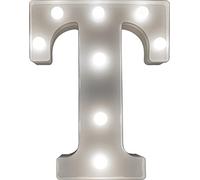 (LETTER T) Light Up 3D LED 22cm Letters & Numbers Party Birthday Wedding Battery Operated
