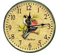 St Helens Home & Garden Chaffinch Design Weather Resistant Outdoor Clock 250mm / 10" - Sit back, relax and let time pass you by