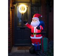 Inflatable Father Christmas with Presents and LED Lights 150cm Height Netagon Red One Size