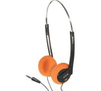 St Helens Home & Garden Lightweight Stereo Headphones With Orange Pads