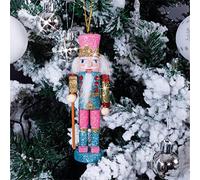 St Helens Home & Garden Nutcracker Christmas Tree Decoration with hanger 13cm Height - Add a touch of class to your Christmas tree (Pink Hat)