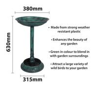 St Helens Home & Garden Ornamental Free Standing Bird Bath