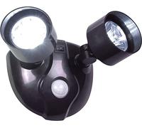 St. Helens Home & Garden Outdoor Weatherproof Twin Head Battery Operated Motion Sensor Security Light with Rotaing Easy Postion Heads, Bright LED's, Day Night Sensor for Gardens, Yards, Walls, Fenses