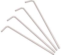 St Helens Home & Garden Pack of 4 L Shaped Tent Pegs in Silver St Helens Silver