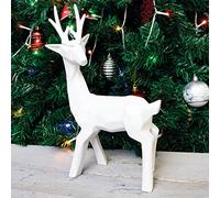 St Helens Home & Garden Polyresin White Glitter Reindeer - Beautiful and Stylish Christmas Decoration - Get in the festive spirit