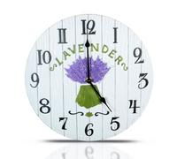 St Helens Home & Garden Rustic Style 27Cm Lavender Design Outdoor / Indoor Wall Clock
