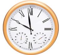 St Helens Home & Garden Vintage Design Copper Colour Outdoor Clock with Thermometer Hygrometer 380mm / 15" - Sit back, relax and let time pass you by