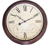 St Helens Home & Garden Vintage Design Weather Resistant Outdoor Clock with Thermometer & Hygrometer 380mm / 15" - Sit back, relax and let time pass you by