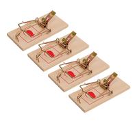 St Helens Home & Garden Wooden Mouse Trap - Pack of 4 in Light Brown St Helens Light Brown