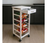 St Helens Kitchen Trolley in White St Helens White