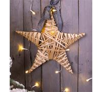 St Helens Natural Wicker Christmas Star Willow Decoration