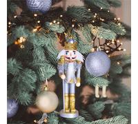 St Helens Nutcracker GOLD & SILVER WITH CROWN
