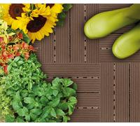 St Helens Patio & Deck Tiles, Brown (6 Pack)