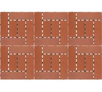 St Helens Patio & Deck Tiles, Terra Cotta Brick (6 Pack) in Terracotta St Helens Terracotta