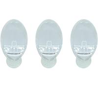 St Helens Self Adhesive Reusable Oval Shaped Plastic Hooks (Pack of 3)