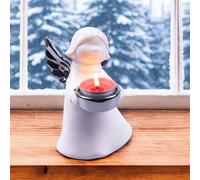 St Helens Silver Wings Ceramic Angel Tealight Holder