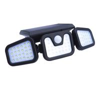 St Helens Solar Sensor Wall Lamp 74 LED in Black St Helens Black