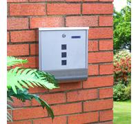 St Helens Wall Mounted Mail Box, Silver St Helens Silver