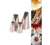 St. Honore Piping Tips,V-shaped wave Pastry Tips Cake Decorating Nozzles Tips Piping Kit for Pastry Cupcakes Cakes Cookies,4 Pcs