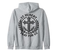 St. Hubert Pray For Us Hunting Saint Patronage Zip Hoodie