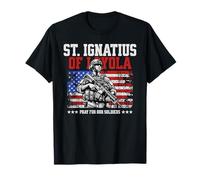 St Ignatius of Loyola Catholic Patron Saint of Soldiers Flag T-Shirt