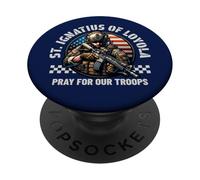 St Ignatius of Loyola Catholic Patron Saint of Soldiers Pray PopSockets Adhesive PopGrip
