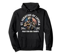 St Ignatius of Loyola Catholic Patron Saint of Soldiers Pray Pullover Hoodie