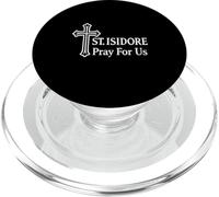 St. Isidore Pray For Us Catholic Religious PopSockets PopGrip for MagSafe