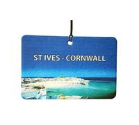 St Ives - Cornwall Car Air Freshener (Landmark Location/Fun Xmas Christmas Stocking Filler/Secret Santa/Novelty Scented Gift)