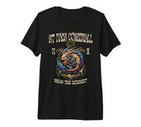 St Ives Cornwall Seas the Moment Sea Serpent Design Premium T-Shirt