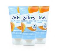 St Ives Face Scrub Blemish Fighting Apricot Pack of 3 | Deep Exfoliating Facial Scrub with Natural Exfoliants | Clears Pores & Reduces Blemishes | Oil-Free Skin Care for Acne-Prone Skin