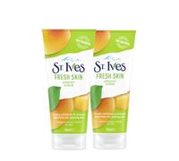 St Ives Face Scrub Invigorating Apricot Fresh 150ml Pack of 2 | Deep Exfoliating Facial Cleanser with Natural Walnut Shell Powder | Brightens Skin | Oil-Free Formula | Dermatologist Tested