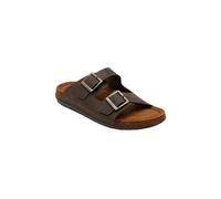 'St Ives' Leather Mule Sandals Lotus Brown 7