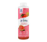 St. Ives Radiant Skin Exfoliating Shower Gel (650ml) Pink Lemon and Mandarin Orange Made with Plant-Based Cleansers & 100% Natural Extracts 16 oz Body Wash