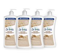 St. Ives Soothing Hand and Body Lotion Moisturiser for Dry Skin Oatmeal and Shea Butter Made with 100 percent Natural Moisturizers 21 oz, Pack of 4