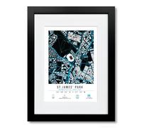 St James’ Park Stadium Map Minimalist A4/A3 Poster Photo Print Framed Gift Newcastle United (A4 Black Framed & Mounted)