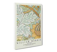 St. James Pattern With Border By William Morris Canvas Print | Gallery Wrapped 30mm Frame Wall Art | 24x16 inches | Ready to Hang | Classic Abstract Picture | Living Room Bedroom Lounge Office