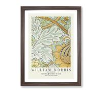St. James Pattern With Border By William Morris Classic Painting Framed Print | A4 Walnut Framed Wall Art | Ready to Hang | Classic Historical Picture | Living Room Bedroom Lounge Office