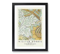St. James Pattern with Border by William Morris Framed Print | A2 Black Framed Wall Art | Ready to Hang | Modern Fantasy Picture | Living Room Bedroom Lounge Office