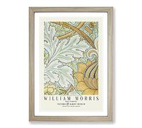 St. James Pattern with Border by William Morris Framed Print Oak A2