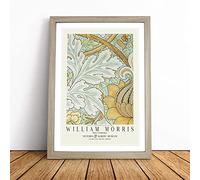 St. James Pattern With Border By William Morris | Framed Wall Art Print | Modern Home Decor Picture | Ready to Hang Artwork for Living Room, Bedroom, Kitchen or Office | Multiple Sizes