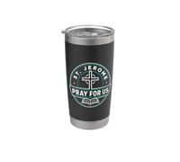 St Jerome Pray for Us Catholic Patron Saint Graphic Stainless Steel Insulated Tumbler