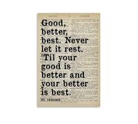 St Jerome Quote Affirmation Canvas Wall Art Posters: Aesthetic Prints for Bedroom, Dorm Room Decor 08x12inch(20x30cm)
