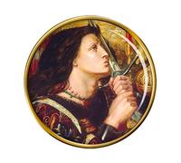 St. Joan of Arc by Rossetti Pin Badge