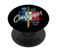 St Joan of Arc Quote Courage Catholic Saint France PopSockets Adhesive PopGrip