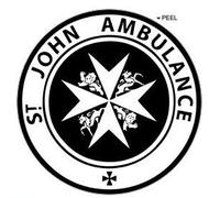 St John Ambulance - Circle - Black - Window Bumper Locker Sticker